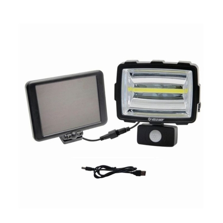 Inca projecteur rechargeable solaire led 1600 lm avec détecteur - VELAMP - IS342