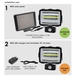 Inca projecteur rechargeable solaire led 1600 lm avec détecteur - VELAMP - IS342