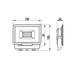 Projecteur LED SMD 10W IP65 PADLIGHT5 noir 4000K - VELAMP - IS740-5-4000K