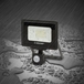 Projecteur LED SMD 20W IP44 noir 4000K avec détecteur de mouvements PADLIGHT5 - VELAMP - IS748-5-4000K