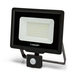 Projecteur LED SMD IP44 50W noir 4000K avec détecteur de mouvements PADLIGHT5 - VELAMP - IS768-5-4000K