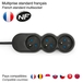 Multiprise 3 prises 16A avec protection enfant - câble 1,5m - VELAMP - MULTIP-FR-3K
