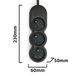 Multiprise 3 prises 16A avec protection enfant - câble 1,5m - VELAMP - MULTIP-FR-3K