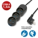 Multiprise 3 prises 16A avec protection enfant - câble 1,5m - VELAMP - MULTIP-FR-3K