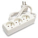 Bloc multiprise 3x16A, 1m H05VV-F 3G1.0 mm² - CE & NF - VELAMP - MULTIP-FR-3