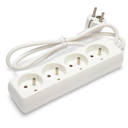 Bloc multiprise 4x16A 1m H05VV F3G1.0MM2 CE & NF - VELAMP - MULTIP-FR-4