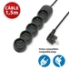 Multiprise 5 prises 16A avec protection enfant - câble 1,5m - VELAMP - MULTIP-FR-5K