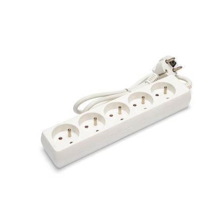 Bloc multiprise 5 prises 16A avec câble 1m - VELAMP - MULTIP-FR-5