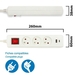 Bloc multiprise 3 sorties 2 prises USB - VELAMP - MULTIP-FR-USB3