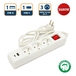 Bloc multiprise 3 sorties 2 prises USB - VELAMP - MULTIP-FR-USB3