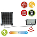 Projecteur LED solaire de 4800 lumens avec détecteur de présence - Panneau solaire déporté - VELAMP - SL366