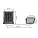 Projecteur LED solaire de 4800 lumens avec détecteur de présence - Panneau solaire déporté - VELAMP - SL366