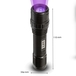 HORATIO Lampe torche LED 3W + UV rechargeable en alu - VELAMP - ST005