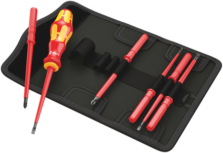 Jeu de tournevis 7 pièces VDE avec 6 lames intercheangeables isolées WERA Kraftform Kompact - 05003470001