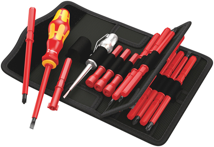 Assortiment de tournevis VDE avec 18 lames isolées interchangeables Wera Kraftform Kompakt - 05003471001