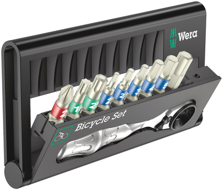 Etui d'embouts, acier inox. et Mini-Cliquet Bicycle Set 9 Wera - 05004177001