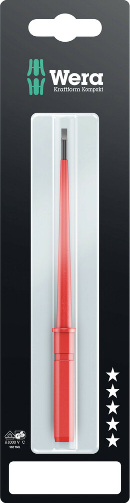 Lame interchangeable (vis á fente) pour KK VDE Kraftform Kompakt VDE 60 i 0,5 x 3,0 x 154 mm SB Wera - 05004401001