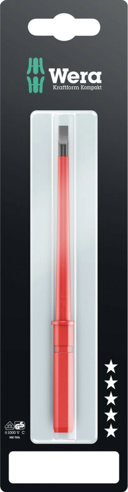 Lame interchangeable (vis à fente) pour KK VDE Kraftform Kompakt VDE 60 i 1,0 x 5,5 x 154 mm SB Wera - 05004404001