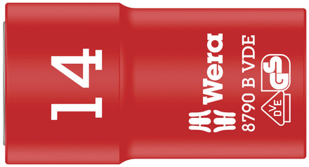 Douille Zyklop VDE 8790 B, isolée, carré 3/8