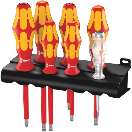 Rack Jeu de tournevis Plus Série 100 + testeur de phase unipolaire + Rack 160 i/165 i/7 WERA - 05006148001