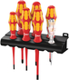 Rack Jeu de tournevis Plus Série 100 + testeur de phase unipolaire + Rack. Avec lames à diamètre réduit. 160 iS/7 Rack WERA - 05006480001