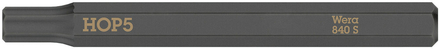 Embout standard extra rigide à 6 pans creux 840 S Hex-Plus 5,0 x 70 mm Wera - 05018152001