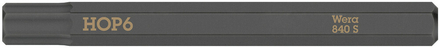 Embout standard extra rigide à 6 pans creux 840 S Hex-Plus 6,0 x 70 mm Wera - 05018153001