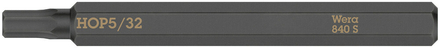 Embout standard extra rigide à 6 pans creux 840 S Hex-Plus 5/32
