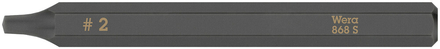 Embout standard extra rigide p.vis carrée 868 S # 2 x 70 mm Wera - 05018172001