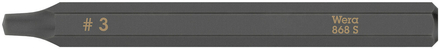 Embout standard extra rigide p.vis carrée 868 S # 3 x 70 mm Wera - 05018173001