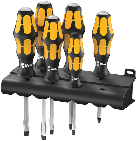 Jeu de tournevis Kraftform Wera : le tournevis-burin + Rack 932/918/6 WERA - 05018287001