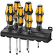 Jeu de tournevis Kraftform Wera : le tournevis-burin + Rack 932/918/6 WERA - 05018287001
