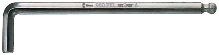 Clés mâles coudées, syst. métrique, chromées 950 PKL Hex-Plus 5,0 WERA - 05022060001