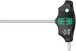 Tournevis hexagonal en T Hex-Plus avec fonction de retenue 454 Hex-Plus HF 4 x 100 mm WERA - 05023338001