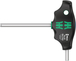 Tournevis hexagonal en T Hex-Plus avec fonction de retenue 454 Hex-Plus HF 6 x 100 mm WERA - 05023346001