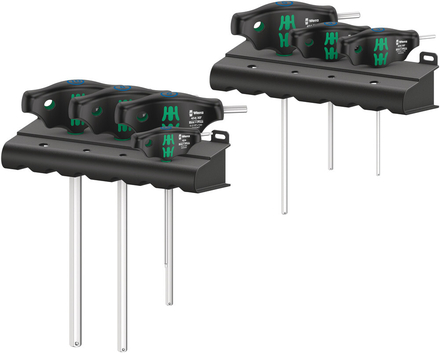 Set 1 Jeu de tournevis Hex-Plus à manche en T avec fonction de retenue 454/7 HF Set 1 WERA - 05023450001