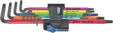 Jeu de 9 clés coudées TORX WERA HF de 8 à 40 TX - 05024470001