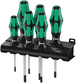 TORX® Jeu de tournevis Kraftform Plus + Rack 367/6 TORX WERA - 05028062001