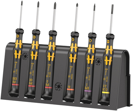 Jeu de tournevis électronicien + Rack 1550/6 ESD WERA - 05030180001