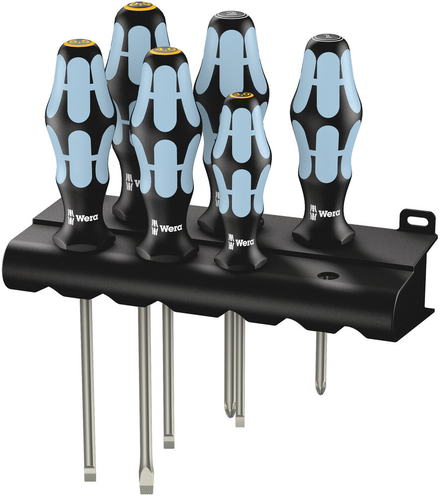 Jeu de tournevis, acier inoxydable + Rack 3334/3355/6 WERA - 05032061001