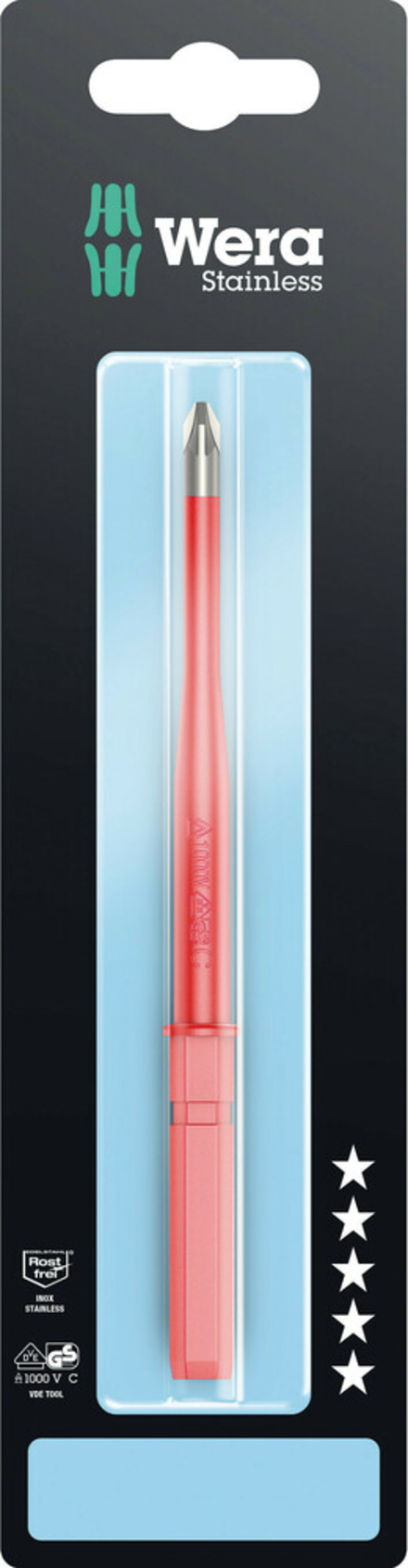 Lame interchang. isol., diamètre réd.,inox, PZ Kraftform Kompakt VDE 3065 iS PZ 2 x 154 mm SB Wera - 05033656001