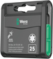 Embouts avec fonction de retenue pour vis TORX Bit-Box 20 TORX 25 HF Wera - 05057778001