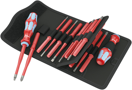 Jeu de lames interchangeables isolées, acier inox Kraftform Kompakt VDE Stainless 17 extra slim 1 Wera - 05059041001