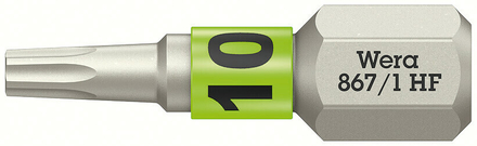 Embout avec fonction de retenue pour vis TORX 867/1 TORX HF 10 x 25 mm Wera - 05066140001