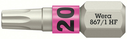 Embout avec fonction de retenue pour vis TORX 867/1 TORX HF 20 x 25 mm Wera - 05066142001