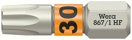 Embout avec fonction de retenue pour vis TORX 867/1 TORX HF 30 x 25 mm Wera - 05066144001