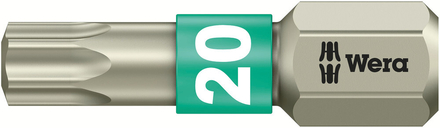 Embouts TORX® TS, acier inoxydable 3867/1 TS TORX 20 x 25 mm WERA - 05071034001