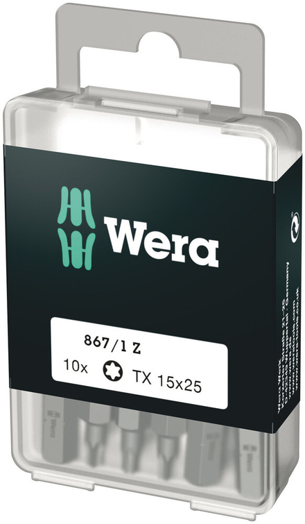 Embouts TORX® DIY 867/1 Z TORX 15 x 25 mm DIY-Box WERA - 05072407001