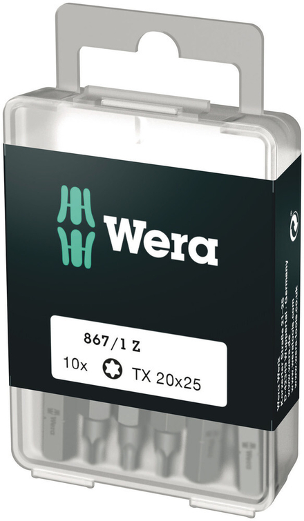 Embouts TORX® DIY 867/1 Z TORX 20 x 25 mm DIY-Box WERA - 05072408001
