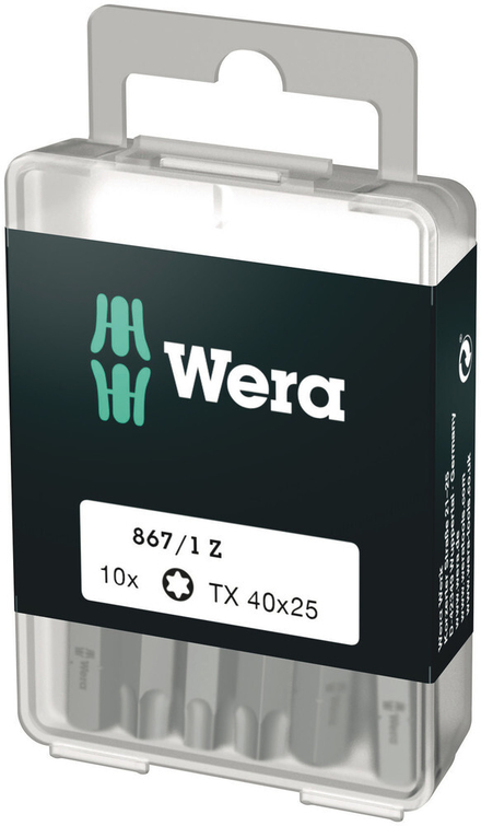 Embouts TORX® DIY 867/1 Z TORX 40 x 25 mm DIY-Box WERA - 05072412001
